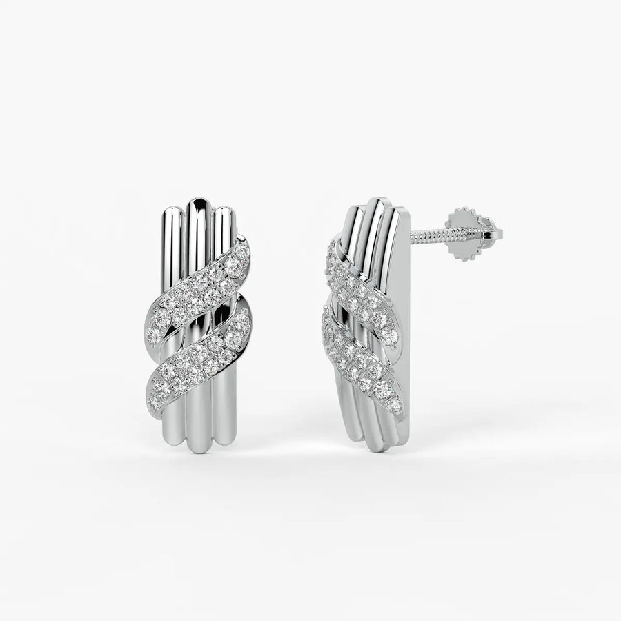 Golden Serpentine Studs Earrings