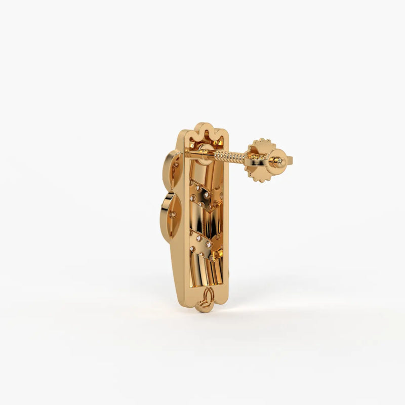 Golden Serpentine Studs Earrings
