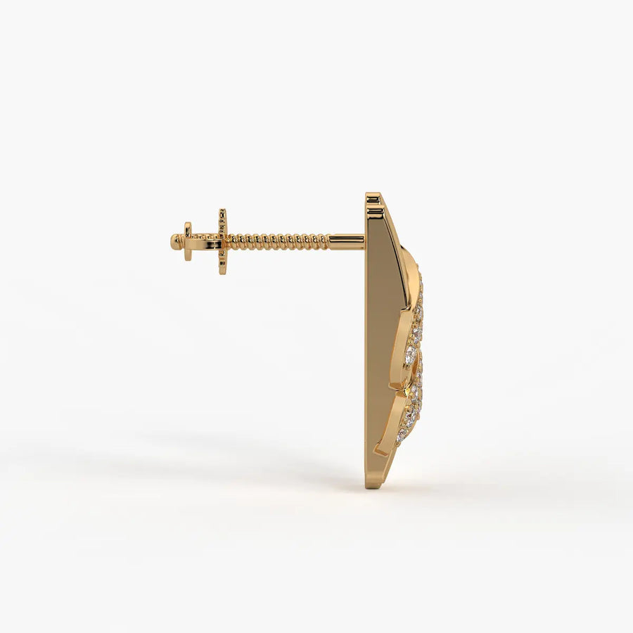 Golden Serpentine Studs Earrings