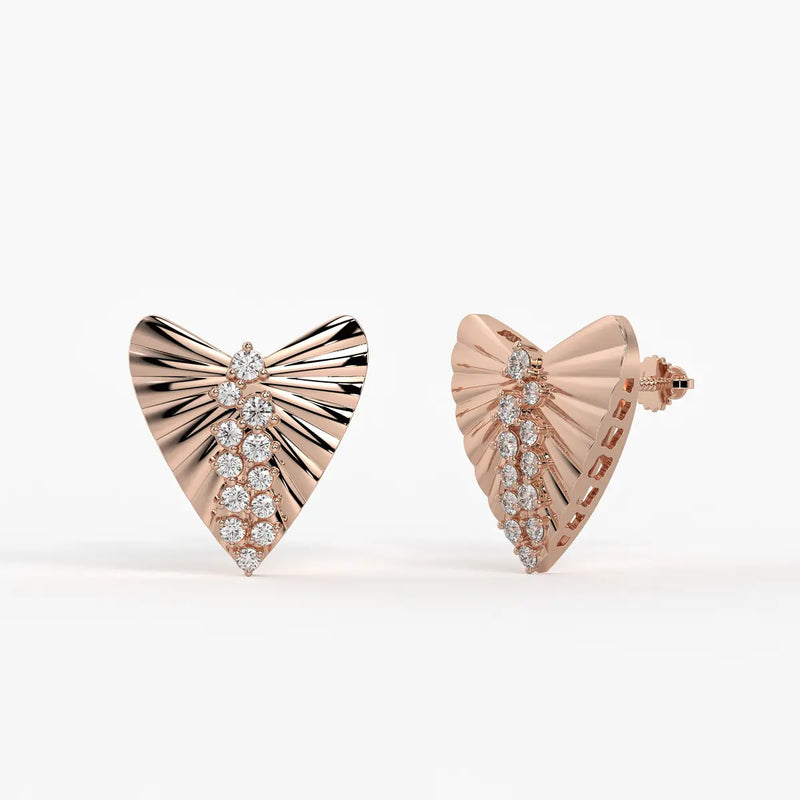 Aria Heart Studs Earrings