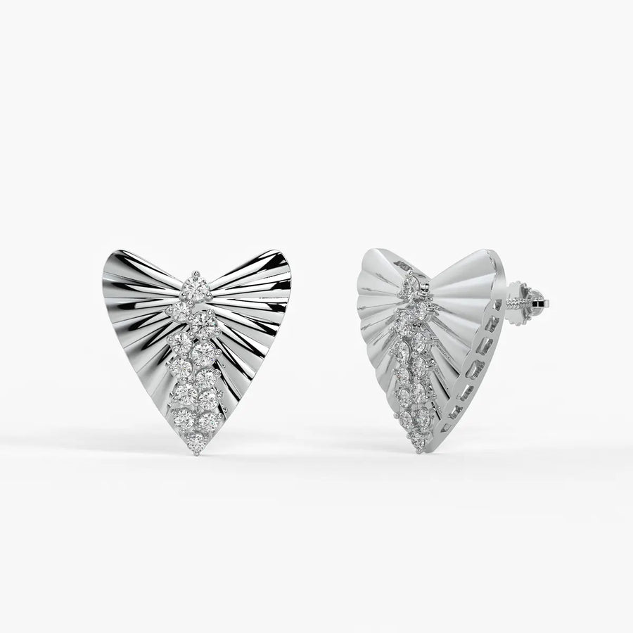 Aria Heart Studs Earrings