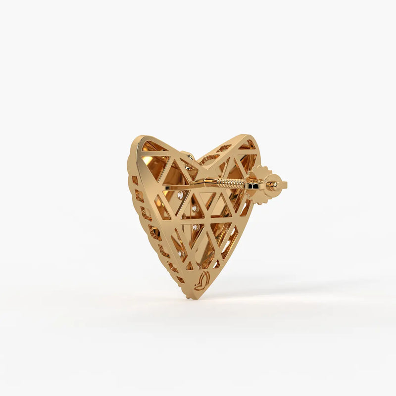 Aria Heart Studs Earrings