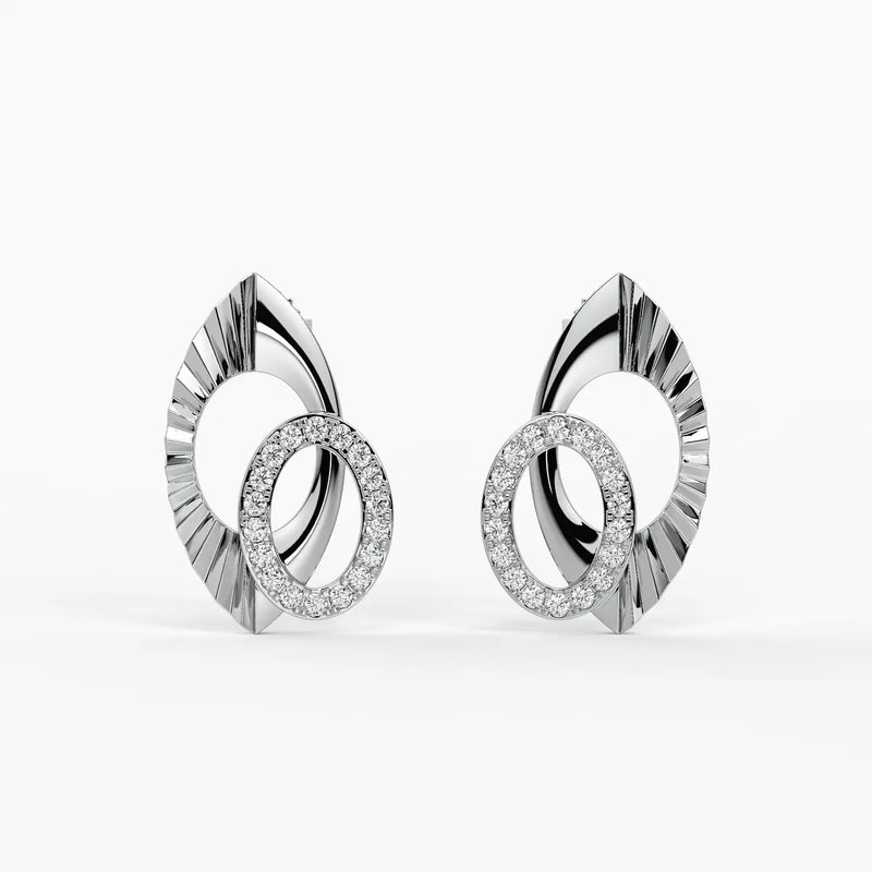 Illuma Crown Circle Studs Earrings