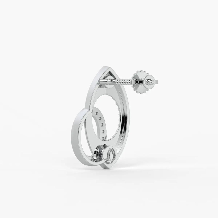 Illuma Crown Circle Studs Earrings