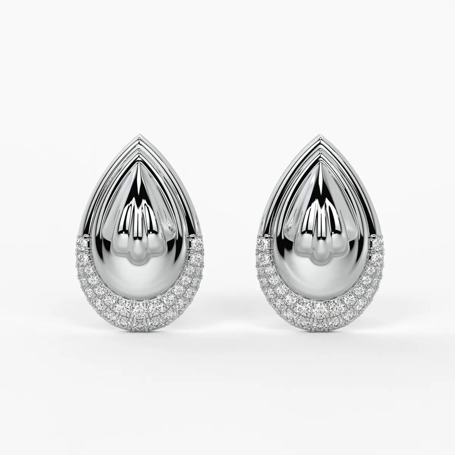 Majestic Dewdrop Radiance Studs Earrings
