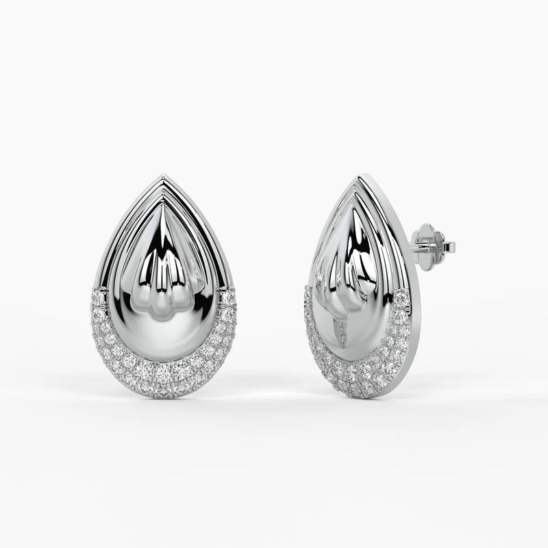 Majestic Dewdrop Radiance Studs Earrings