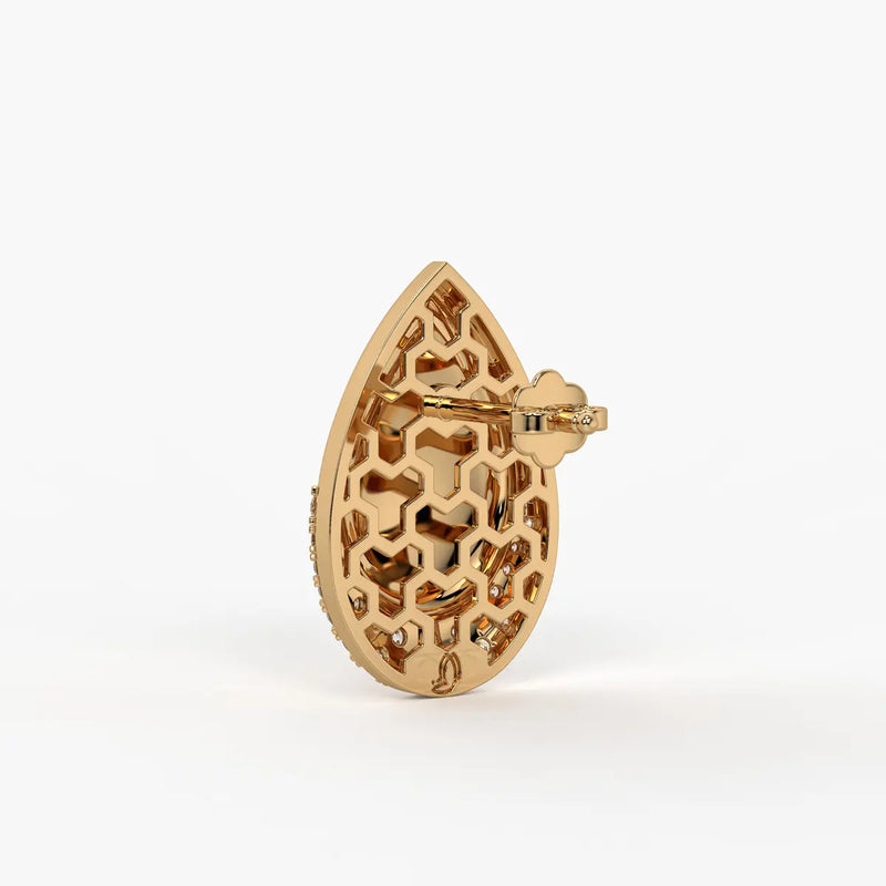 Majestic Dewdrop Radiance Studs Earrings
