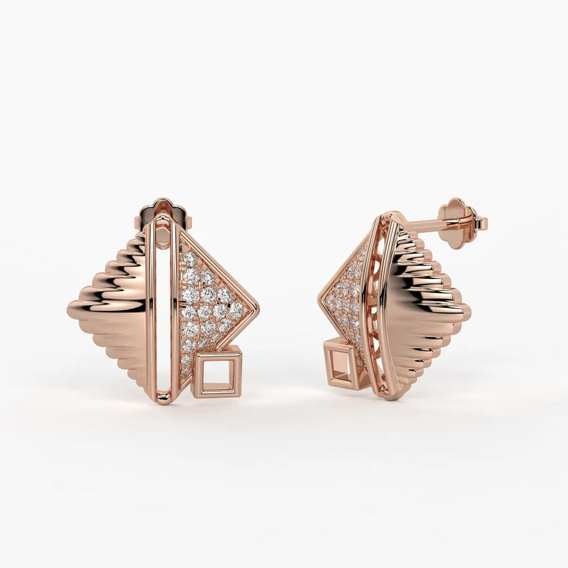 Crystalline Tides Studs Earrings