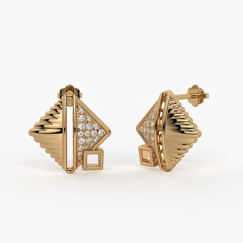 Crystalline Tides Studs Earrings