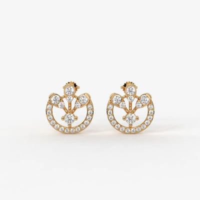 Cirelle Crown Bloom Stud Earrings