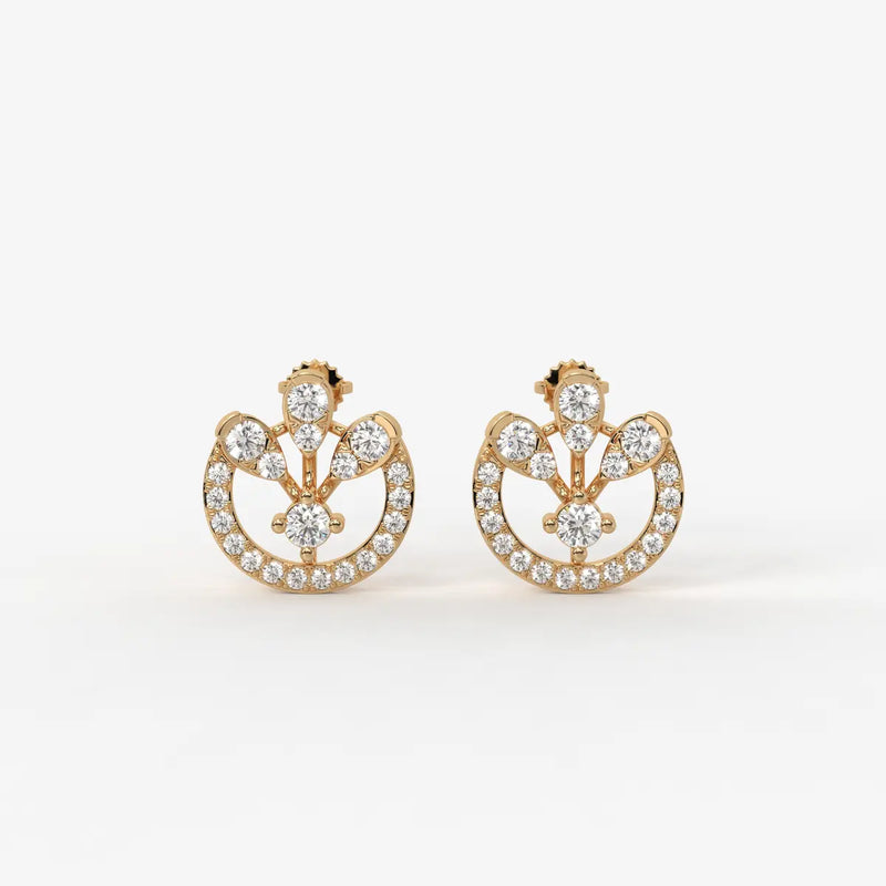 Cirelle Crown Bloom Stud Earrings