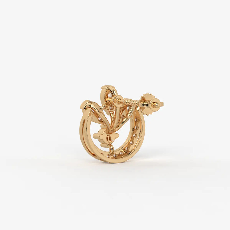 Cirelle Crown Bloom Stud Earrings