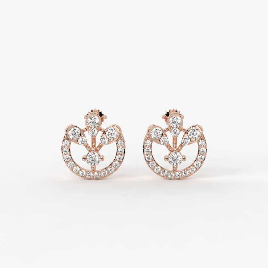 Cirelle Crown Bloom Stud Earrings
