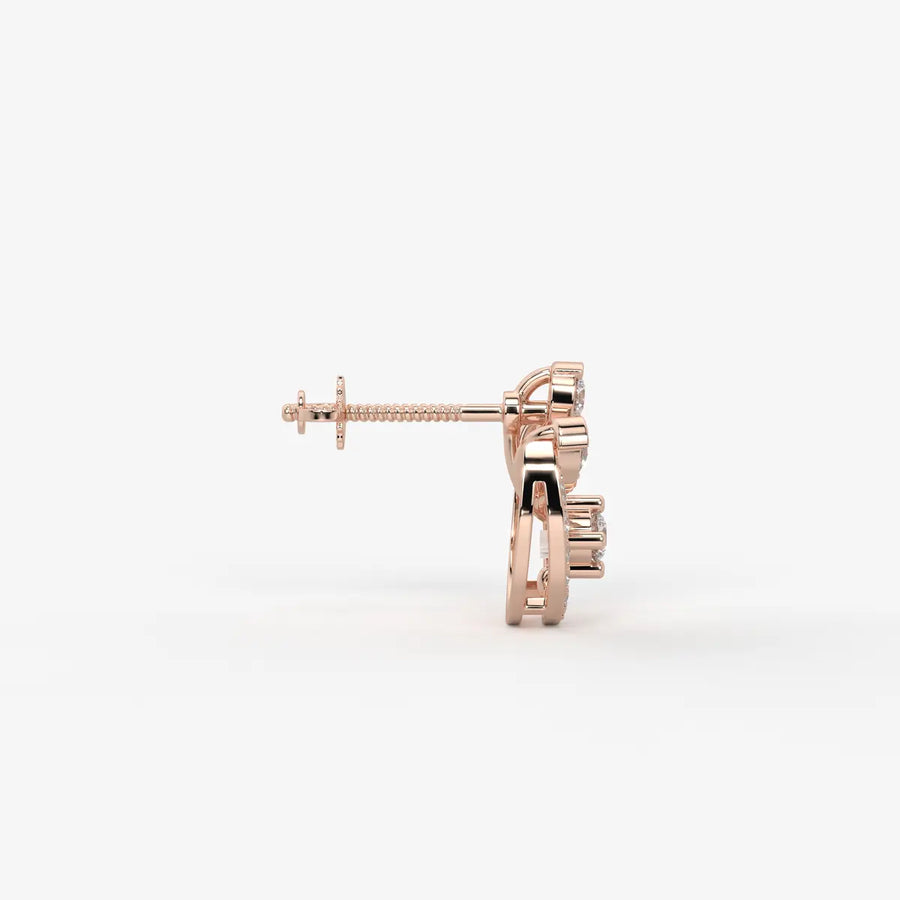 Cirelle Crown Bloom Stud Earrings