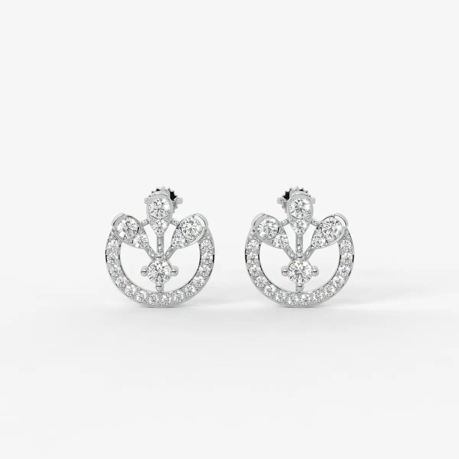 Cirelle Crown Bloom Stud Earrings