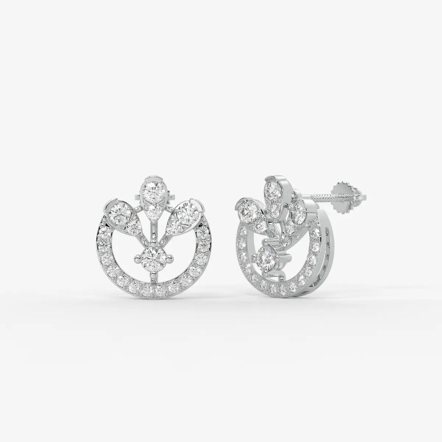 Cirelle Crown Bloom Stud Earrings