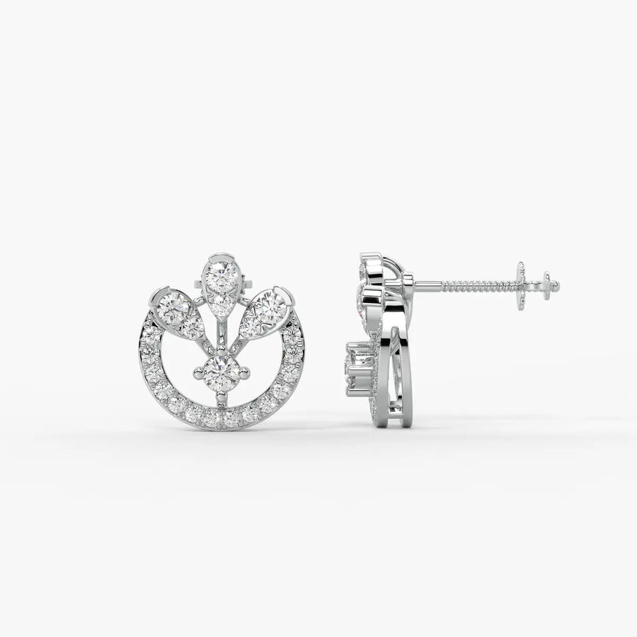 Cirelle Crown Bloom Stud Earrings