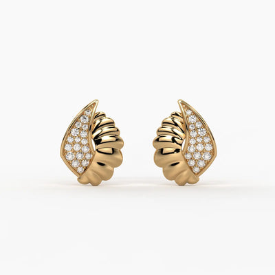 Aurelle Glint Shell Stud Earrings