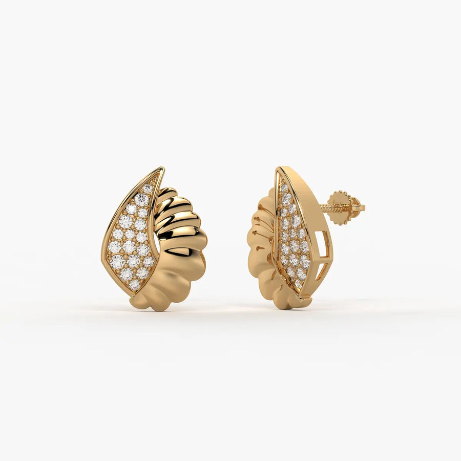 Aurelle Glint Shell Stud Earrings