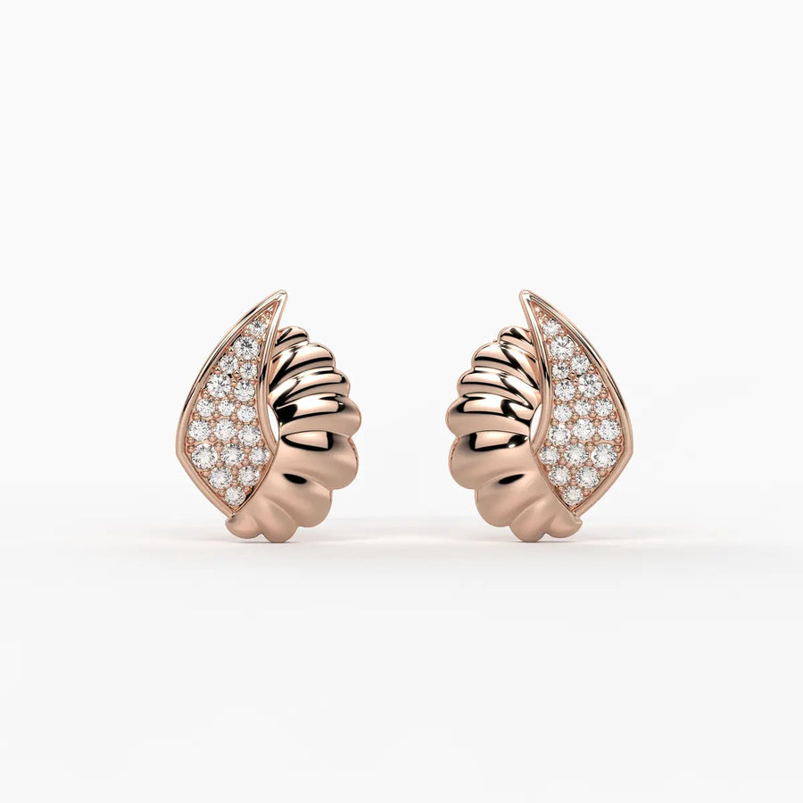 Aurelle Glint Shell Stud Earrings