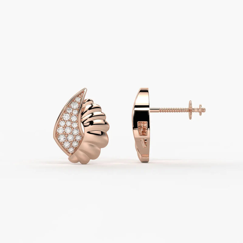 Aurelle Glint Shell Stud Earrings