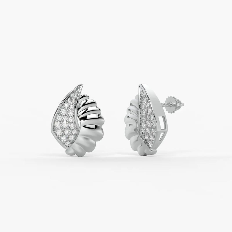 Aurelle Glint Shell Stud Earrings