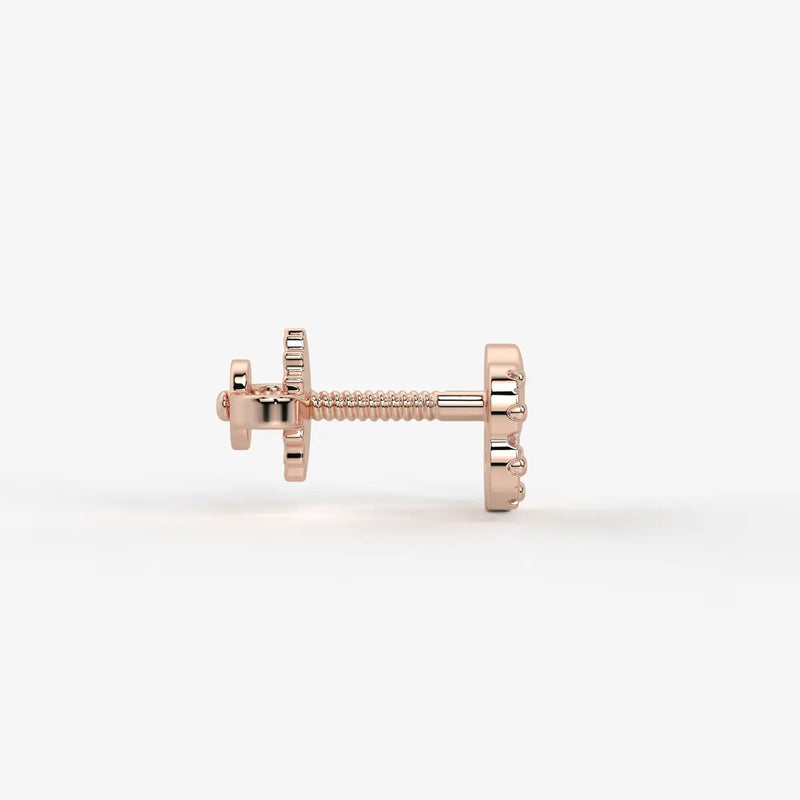 Heartover Bloom Round Diamond Stud Earrings