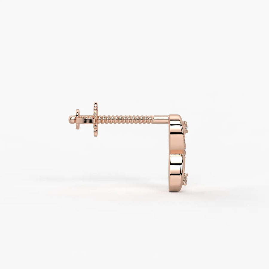 Velmira Loopline Diamond Stud Earrings