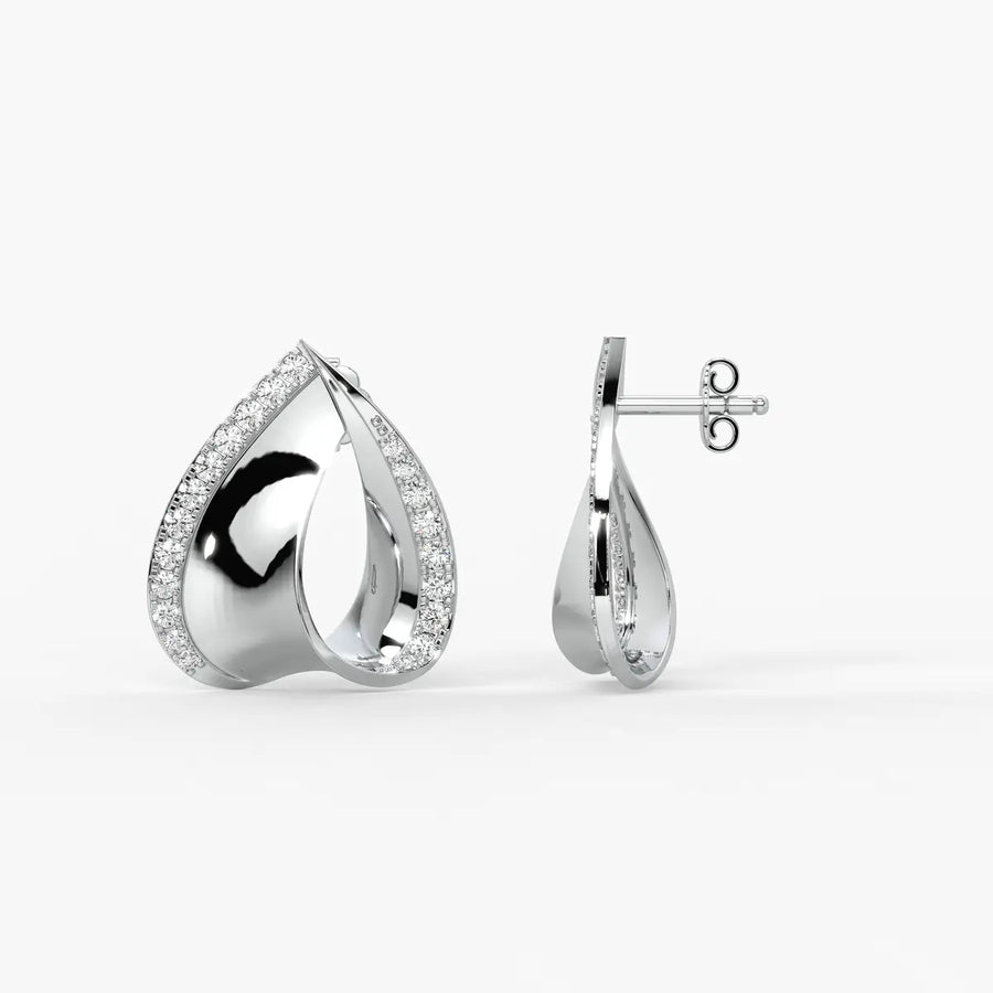 Twisted Teardrop Stud Earrings