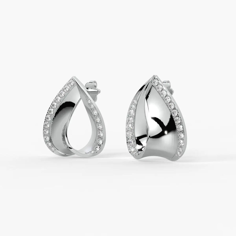 Twisted Teardrop Stud Earrings
