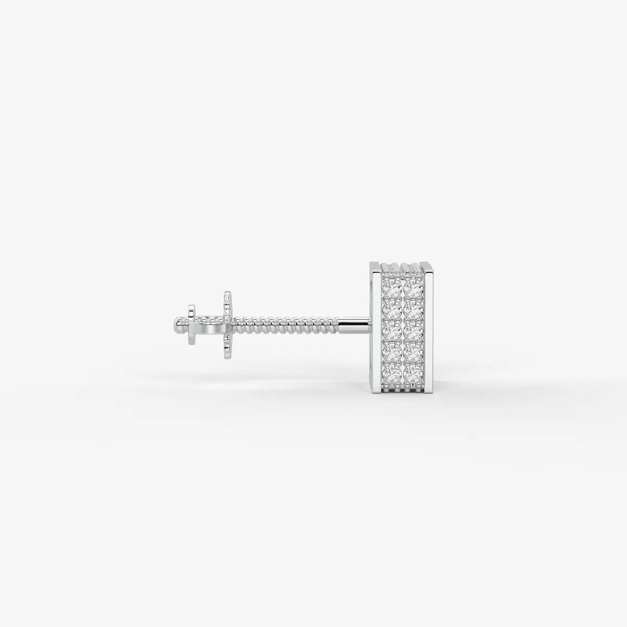 Crown Circuit Diamond Stud Earrings