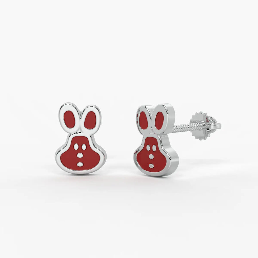 Playful Bunny Pop Stud Earrings