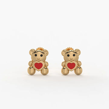 Snuggle Love Teddy Earrings