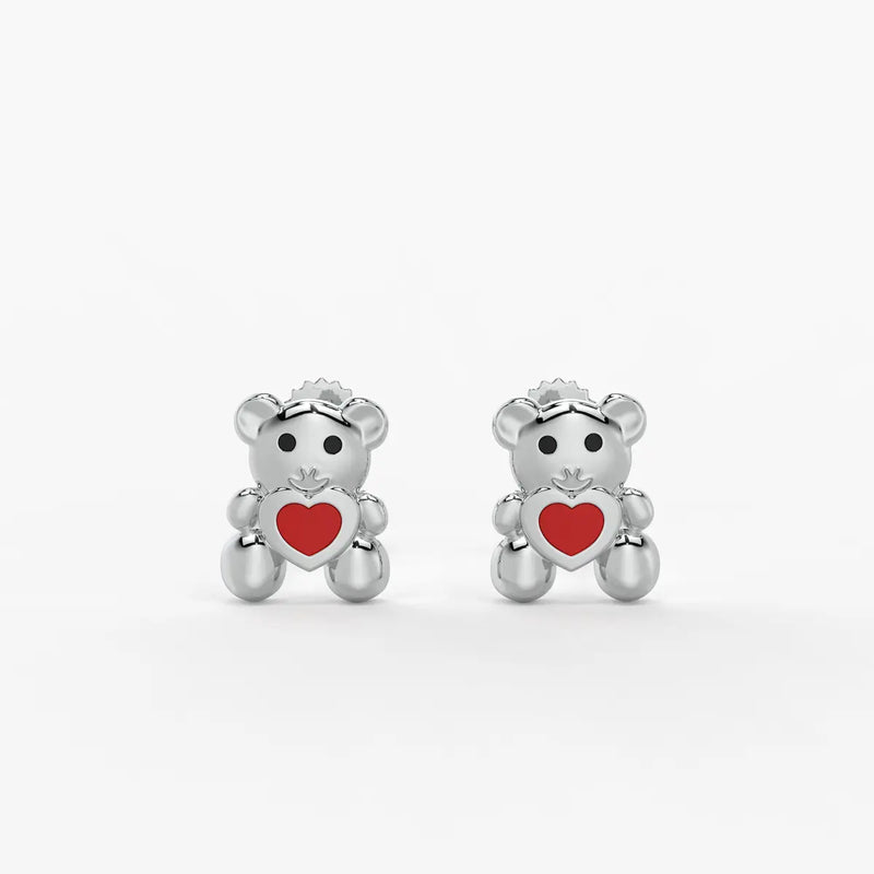 Snuggle Love Teddy Earrings