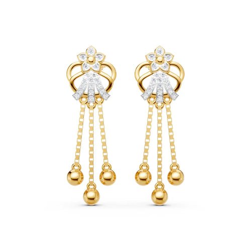 Tanvi Tassel Diamond Earrings
