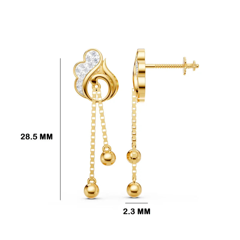 Sanvi Cascade Diamond Earrings