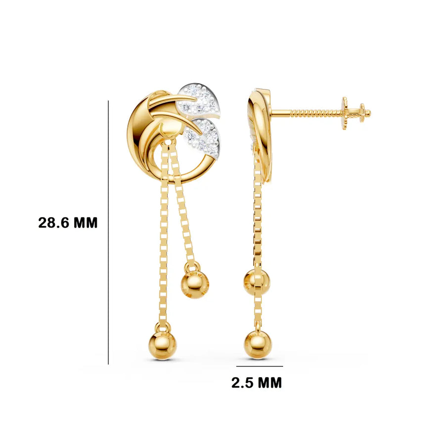 Nysa Foliage Diamond Earrings
