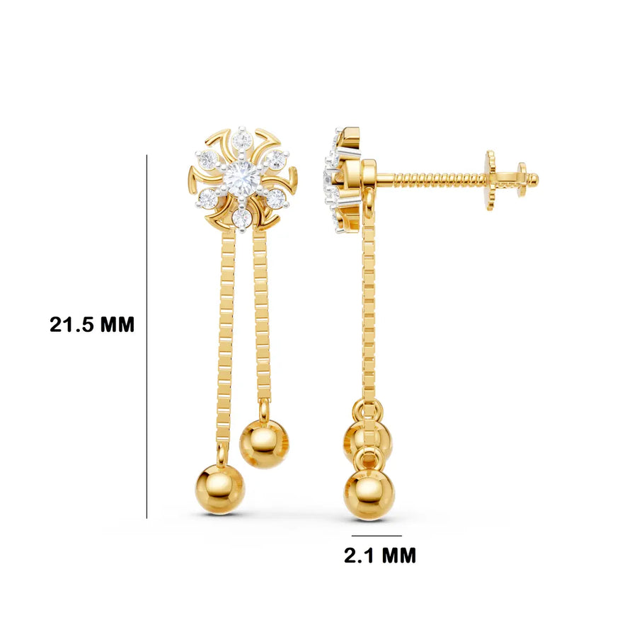Veda Sunburst Diamond Earrings