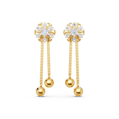 Veda Sunburst Diamond Earrings