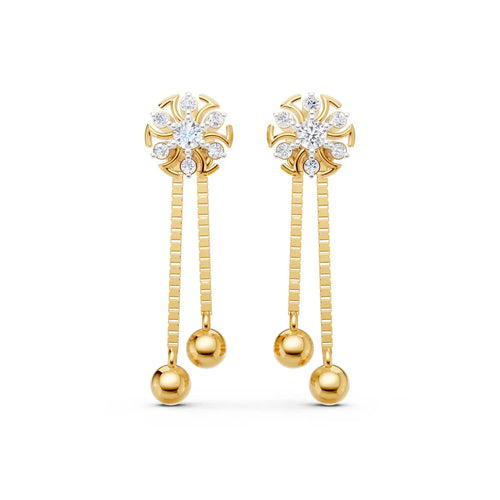 Veda Sunburst Diamond Earrings