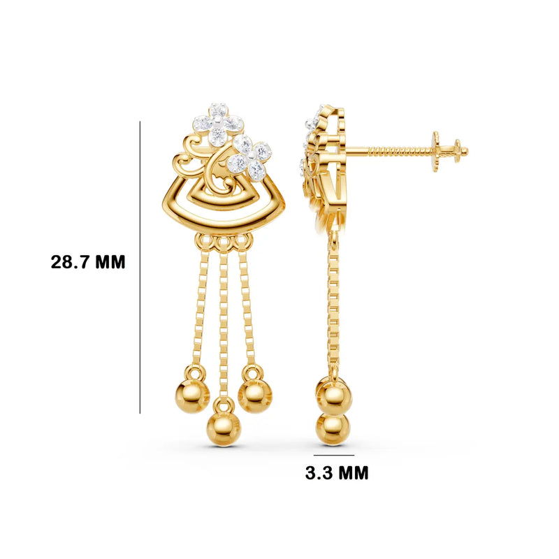 Mihika Arch Diamond Earrings