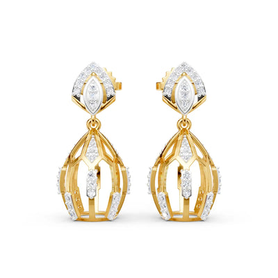 Lantern Lattice Diamond Jhumki