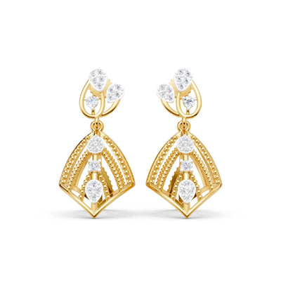 Vyanira Teardrop Lattice Jhumki