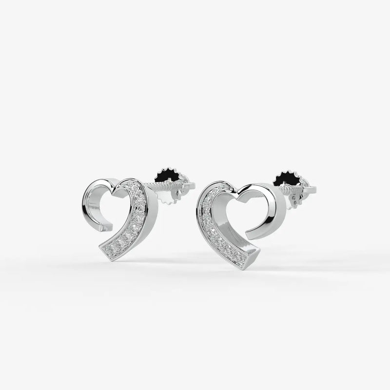 Cupida Openheart Diamond Stud Earrings