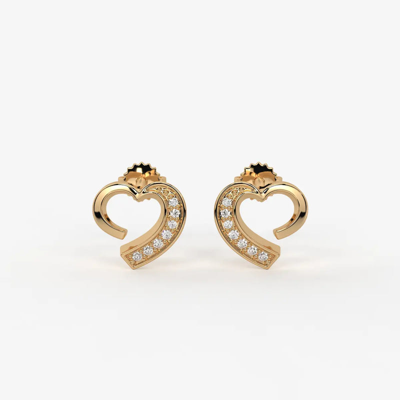 Cupida Openheart Diamond Stud Earrings