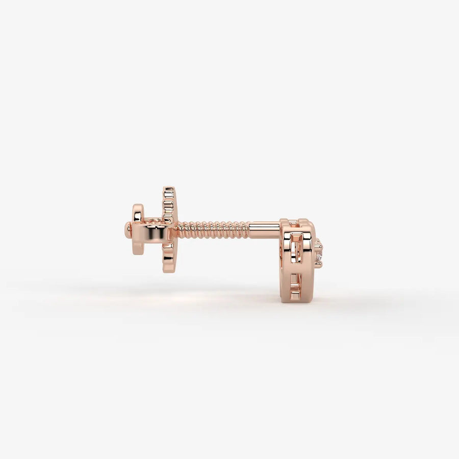 Duorra Kissed Hearts Diamond Stud Earrings