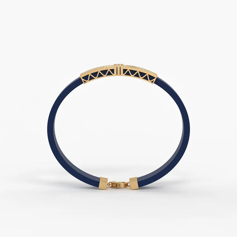 Noir Crest Dual Panel Bracelet for Men