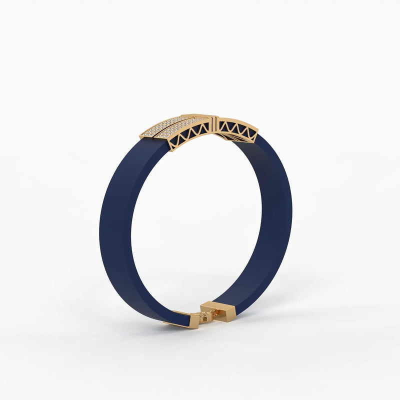 Noir Crest Dual Panel Bracelet for Men