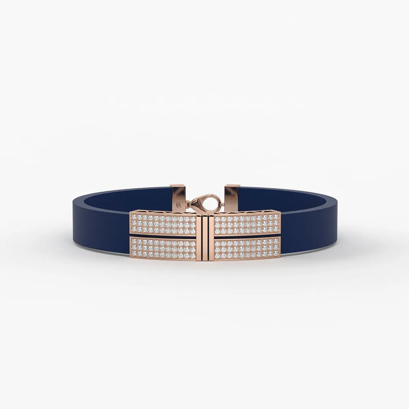Noir Crest Dual Panel Bracelet for Men