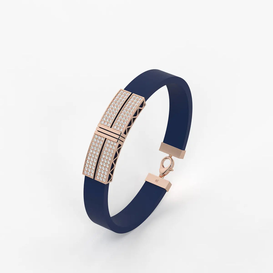 Noir Crest Dual Panel Bracelet for Men